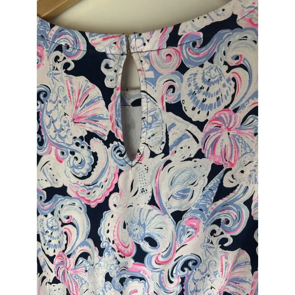 LILLY PULITZER Lula Romper Summer Shell Print One Piece Ruffle Sleeve Womens XXS - Picture 10 of 11